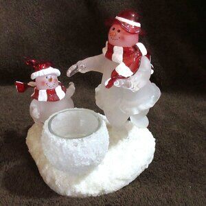 Snowman Tealight Candle Holder